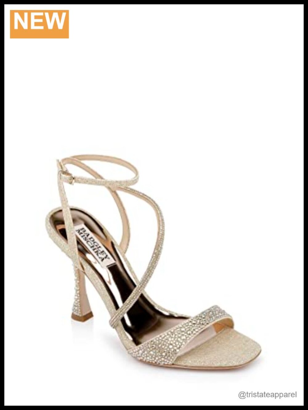 Stiletto Heel Sandal with Leather Lining Ankle Strap Open Toe Formal
